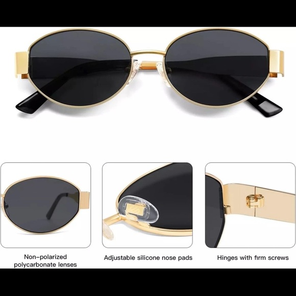 Retro Oval Sunglasses for Men & Women Trendy Sun Glasses Classic Unisex Shades - Picture 10 of 11